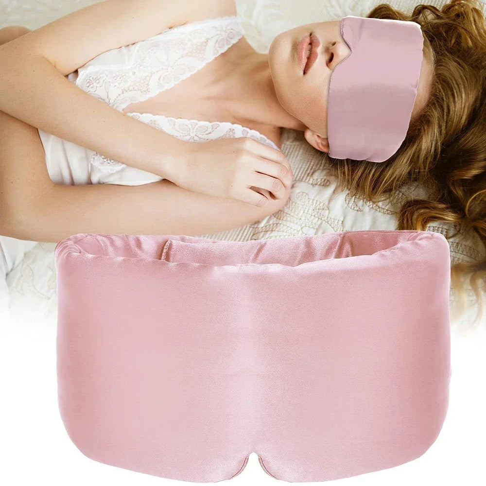 Mulberry Silk Light Blocking Sleep Eyemask Soft Padded Travel Eyeshade Comfort Sleeping Aid for Home Trip