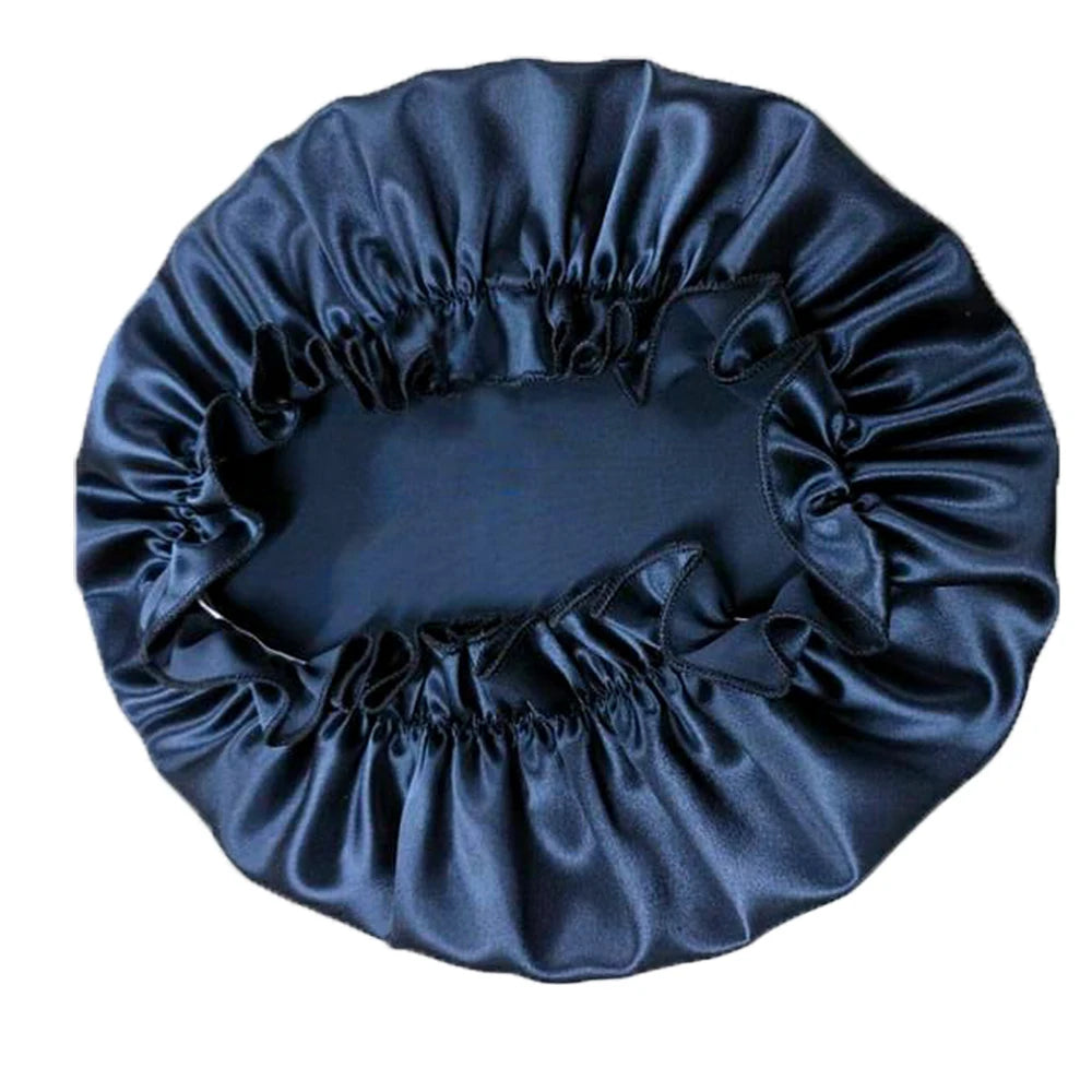 100% Pure Mulberry Silk Night Sleeping Cap Bonnet Hats for Women Hair Wrap Adjustable with Elastics Band Headwrap 16 Momme
