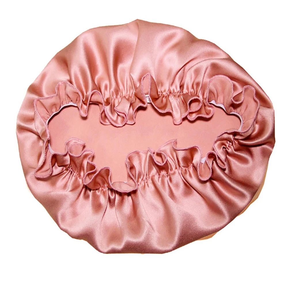 100% Pure Mulberry Silk Night Sleeping Cap Bonnet Hats for Women Hair Wrap Adjustable with Elastics Band Headwrap 16 Momme