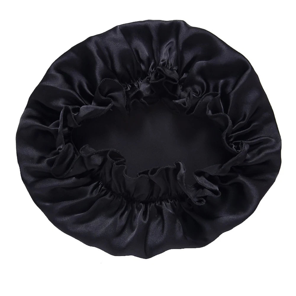 100% Pure Mulberry Silk Night Sleeping Cap Bonnet Hats for Women Hair Wrap Adjustable with Elastics Band Headwrap 16 Momme