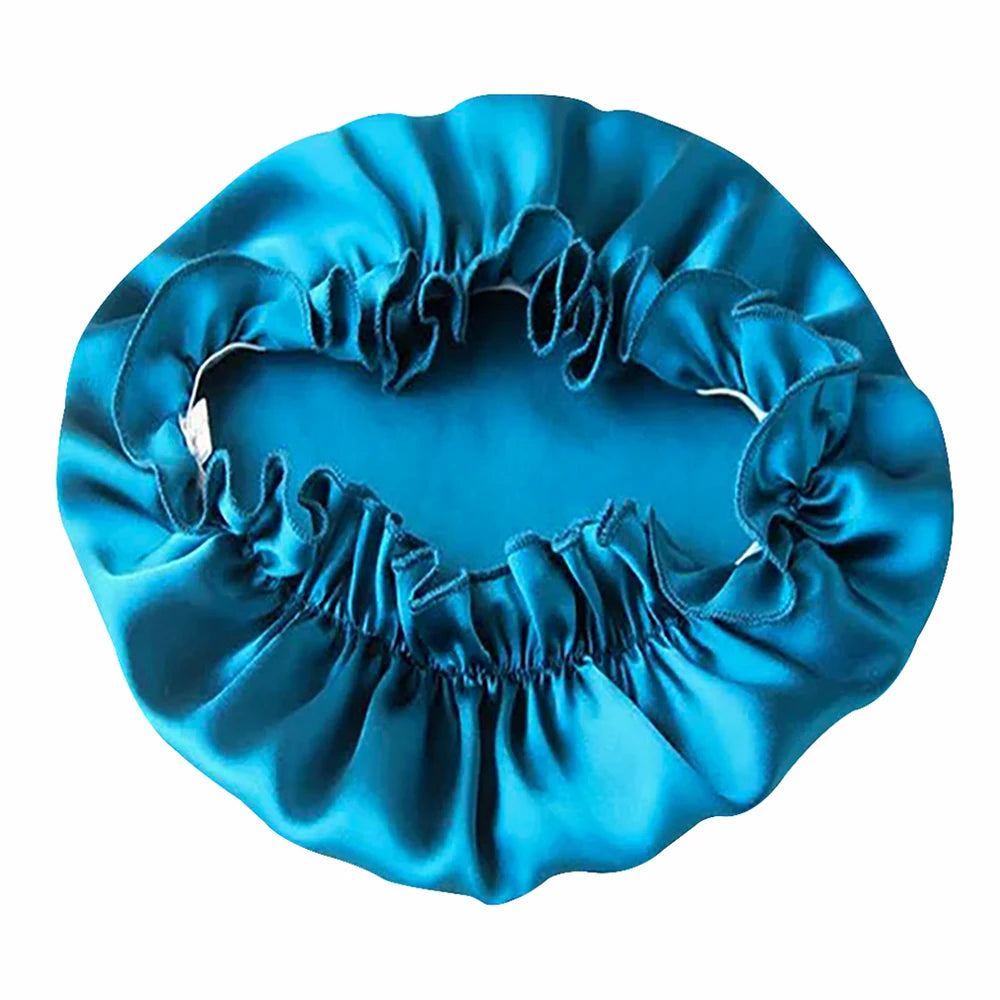 100% Pure Mulberry Silk Night Sleeping Cap Bonnet Hats for Women Hair Wrap Adjustable with Elastics Band Headwrap 16 Momme